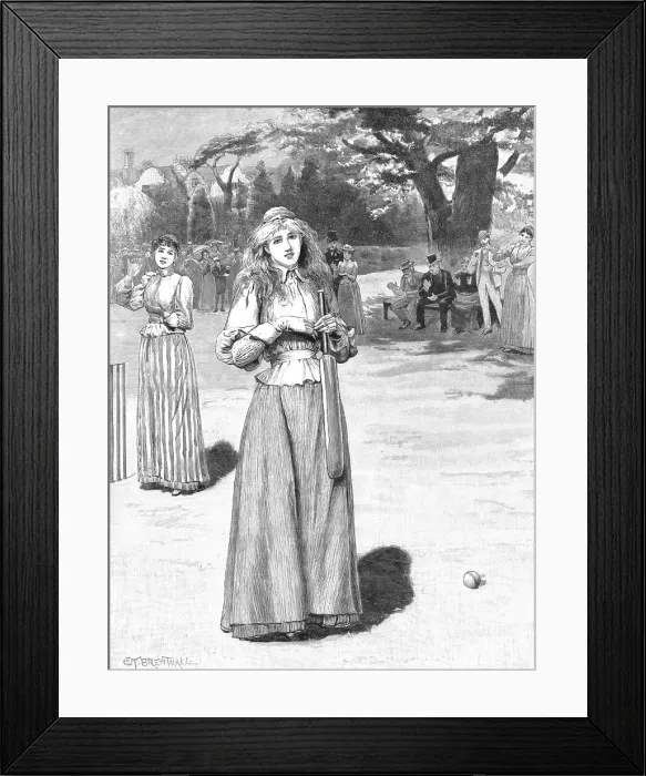 Framed Print : Well Played'; A Sketch at a Ladies Cricket Match, 1890. Creator: Edward Frederick Brewtnall. Well Played'; A Sketch at a Ladies Cricket Match, 1890. Creator: Edward Frederick Brewtnall Framed Print : Well Played'; A Sketch at a Ladies Cricket Match, 1890. Creator: Edward Frederick Brewtnall. Well Played'; A Sketch at a Ladies Cricket Match, 1890. Creator: Edward Frederick Brewtnall