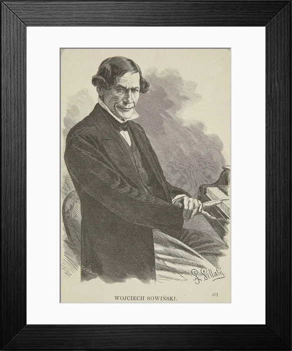 Framed Print : Portrait of the pianist and composer Wojciech Albert Sowinski (1805-1880). Creator: Styfi, Jan (1841-1921) Framed Print : Portrait of the pianist and composer Wojciech Albert Sowinski (1805-1880). Creator: Styfi, Jan (1841-1921)