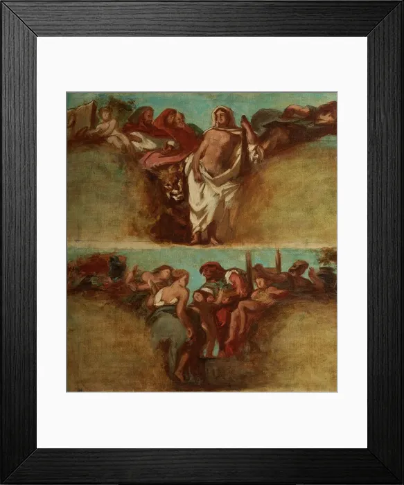 Framed Print : Esquisse pour le salon du Roi du Palais Bourbon - La Justice. L'Industrie, begins 1849 ends 1854. Creator: Pierre Andrieu Framed Print : Esquisse pour le salon du Roi du Palais Bourbon - La Justice. L'Industrie, begins 1849 ends 1854. Creator: Pierre Andrieu