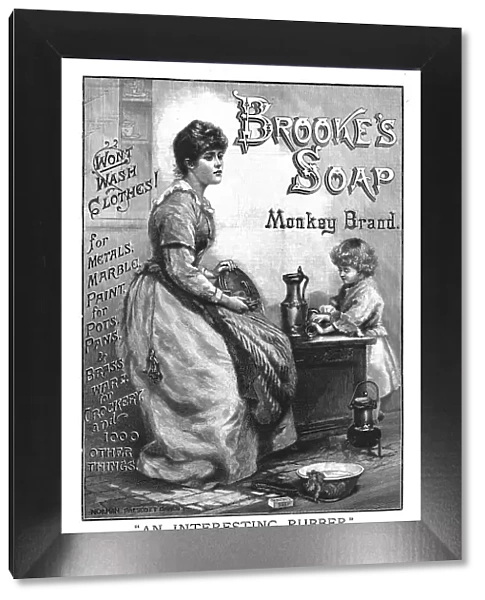 Brooke's Soap monkey brand; An interesting rubber, 1890. Creator: Unknown