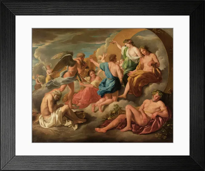 Framed Print : Apollo giving his chariot to Phaeton, after Poussin, between 1600 and 1699. Creator: Unknown Framed Print : Apollo giving his chariot to Phaeton, after Poussin, between 1600 and 1699. Creator: Unknown