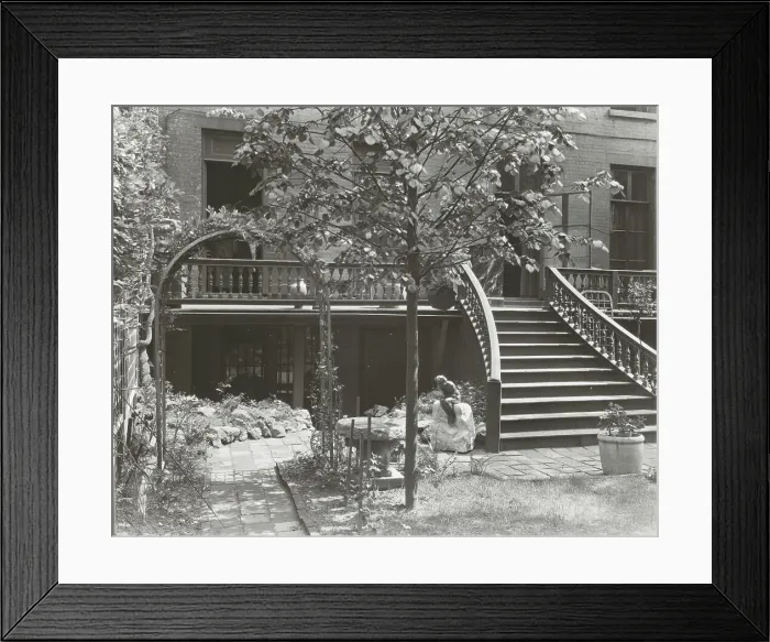 Framed Print : The Touchstone Garden, 118-120 East 30th Street, New York, New York, 1919. Creator: Frances Benjamin Johnston Framed Print : The Touchstone Garden, 118-120 East 30th Street, New York, New York, 1919. Creator: Frances Benjamin Johnston