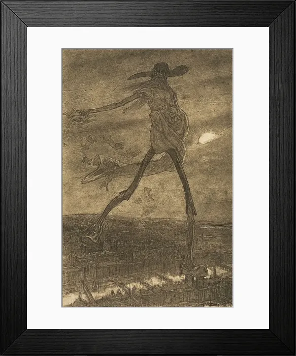 Framed Print : Exhibition of Felicien Rops, 1896. Creator: Rops, Félicien (1833-1898) Framed Print : Exhibition of Felicien Rops, 1896. Creator: Rops, Félicien (1833-1898)