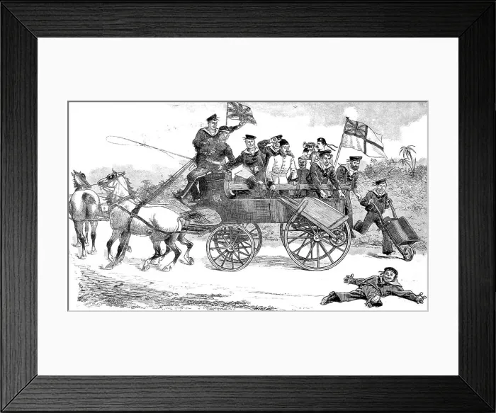 Framed Print : A Sailor's Picnic--'Man Overboard; Lower away the Lifeboats, 1890. Creator: Unknown. A Sailor's Picnic--'Man Overboard; Lower away the Lifeboats, 1890. Creator: Unknown Framed Print : A Sailor's Picnic--'Man Overboard; Lower away the Lifeboats, 1890. Creator: Unknown. A Sailor's Picnic--'Man Overboard; Lower away the Lifeboats, 1890. Creator: Unknown