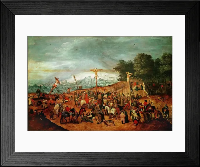 Framed Print : The Crucifixion, 1617. Creator: Brueghel, Pieter, the Younger (1564-1638) Framed Print : The Crucifixion, 1617. Creator: Brueghel, Pieter, the Younger (1564-1638)