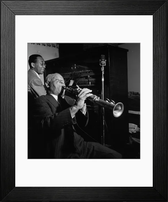 Framed Print : Portrait of Sidney Bechet and Lloyd Phillips, Jimmy Ryan's (Club), New York, N.Y. ca. June 1947. Creator: William Paul Gottlieb Framed Print : Portrait of Sidney Bechet and Lloyd Phillips, Jimmy Ryan's (Club), New York, N.Y. ca. June 1947. Creator: William Paul Gottlieb