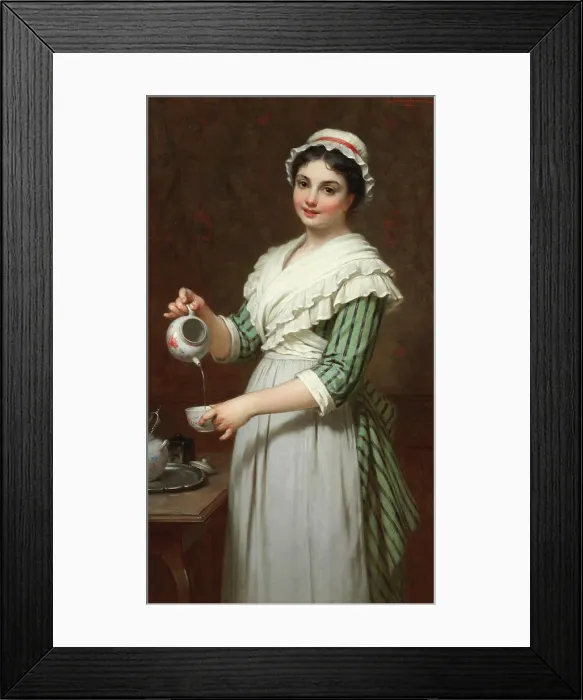 Framed Print : Time for tea. Creator: Bouchard, Pierre-Louis (1831-1889) Framed Print : Time for tea. Creator: Bouchard, Pierre-Louis (1831-1889)