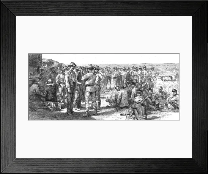 Framed Print : The Pioneer Corps of the British South African Company on the way to Mashonaland; An Interview wit Creator: Unknown Framed Print : The Pioneer Corps of the British South African Company on the way to Mashonaland; An Interview wit Creator: Unknown