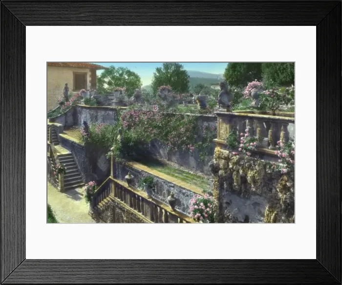 Framed Print : Villa Gamberaia, Settignano, Tuscany, Italy. Creator: Frances Benjamin Johnston Framed Print : Villa Gamberaia, Settignano, Tuscany, Italy. Creator: Frances Benjamin Johnston