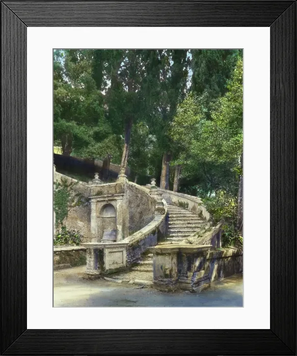 Framed Print : Villa d'Este, Tivoli, Lazio, Italy, 1925. Creator: Frances Benjamin Johnston Framed Print : Villa d'Este, Tivoli, Lazio, Italy, 1925. Creator: Frances Benjamin Johnston