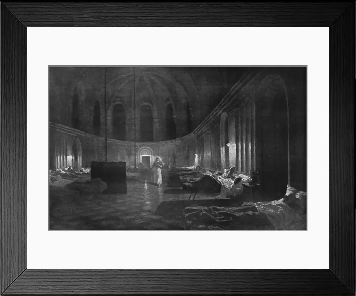 Framed Print : L'Armee Britannique dans le Nord de la France; L'Hospital Anglais de l'acien college... 1916 Creator: J Simont