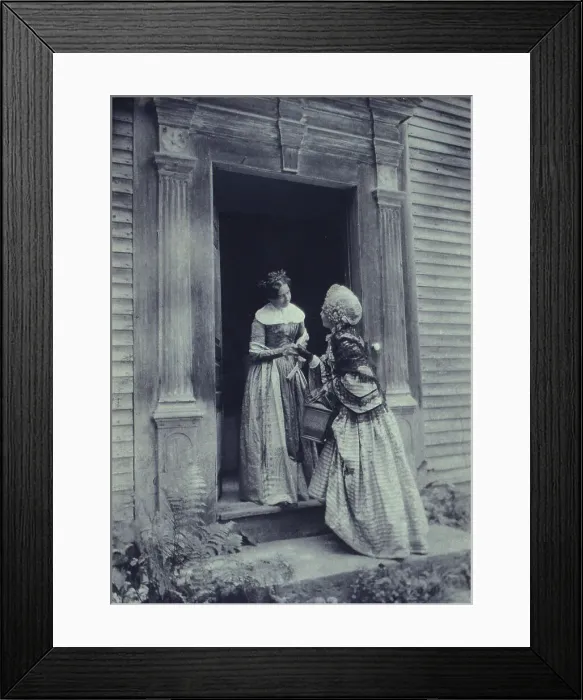 Framed Print : How d'y do?, c1900. Creator: Frances S. Allen Framed Print : How d'y do?, c1900. Creator: Frances S. Allen