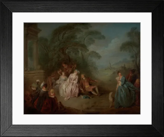 Framed Print : Assemblée dans un parc, between 1715 and 1736. Creator: Jean-Baptiste Pater Framed Print : Assemblée dans un parc, between 1715 and 1736. Creator: Jean-Baptiste Pater