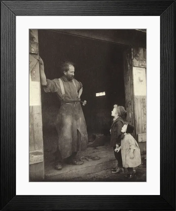 Framed Print : A crack with the blacksmith, c1900. Creator: Frances S. Allen. A crack with the blacksmith, c1900. Creator: Frances S. Allen Framed Print : A crack with the blacksmith, c1900. Creator: Frances S. Allen. A crack with the blacksmith, c1900. Creator: Frances S. Allen