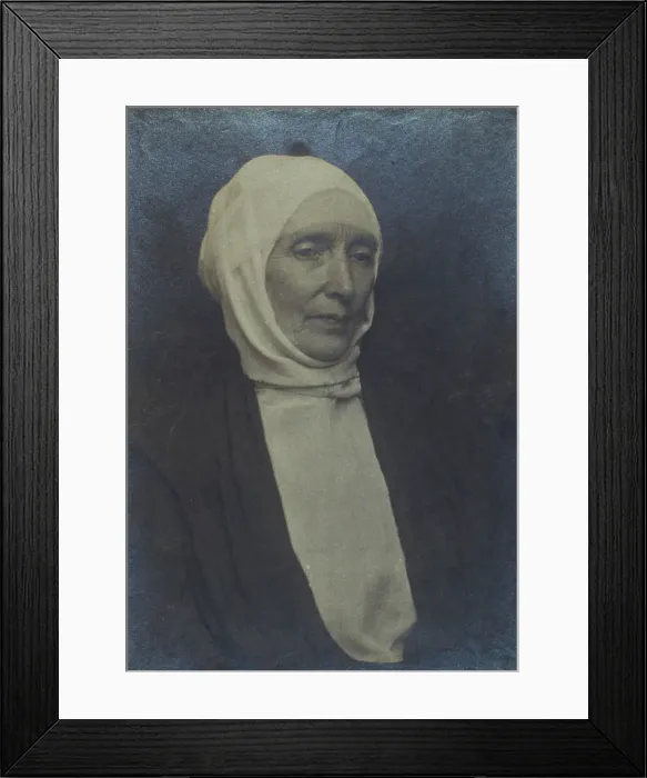 Framed Print : A Holbein woman, c1890. Creator: Frances S. Allen Framed Print : A Holbein woman, c1890. Creator: Frances S. Allen