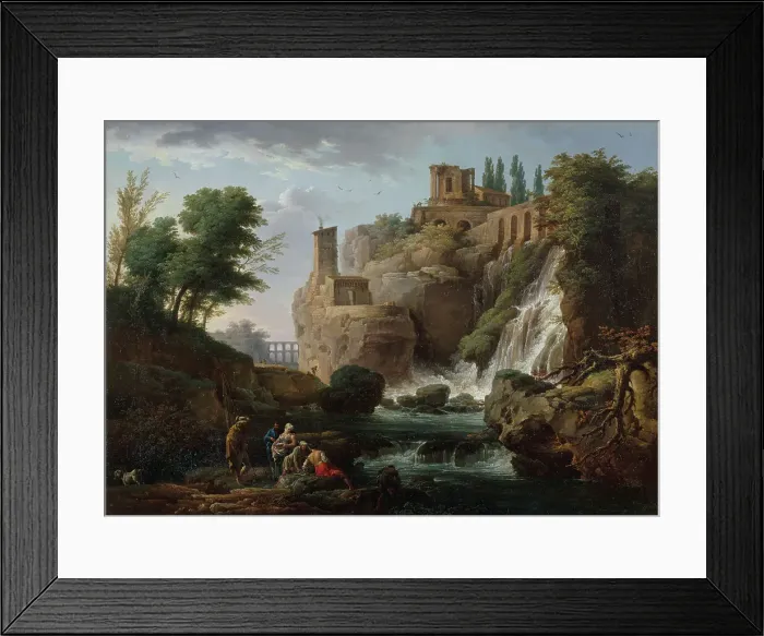 Framed Print : Les Cascatelles de Tivoli, between 1740 and 1748. Creator: Claude-Joseph Vernet Framed Print : Les Cascatelles de Tivoli, between 1740 and 1748. Creator: Claude-Joseph Vernet