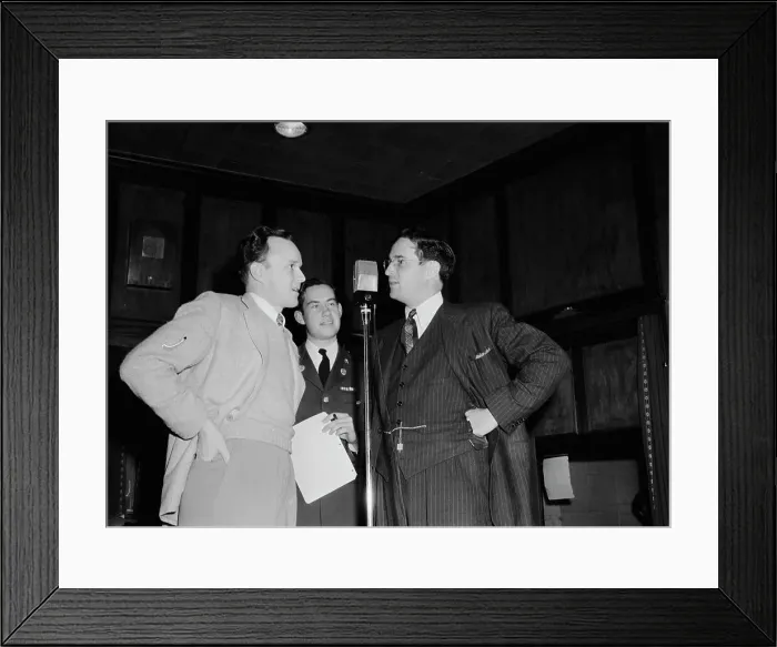 Framed Print : Portrait of Will Bradley, Mart Garvey, and William P. Gottlieb, NBC / WRC show, Washington, c1940. Creator: Delia Potofsky Gottlieb Framed Print : Portrait of Will Bradley, Mart Garvey, and William P. Gottlieb, NBC / WRC show, Washington, c1940. Creator: Delia Potofsky Gottlieb