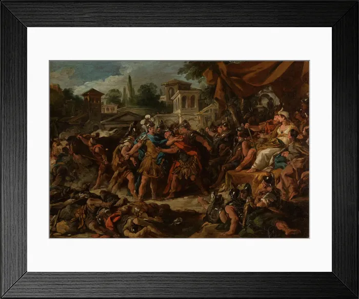 Framed Print : Le Combat des soldats nés des dents du serpent, between 1742 and 1743. Creator: Jean Francois de Troy Framed Print : Le Combat des soldats nés des dents du serpent, between 1742 and 1743. Creator: Jean Francois de Troy