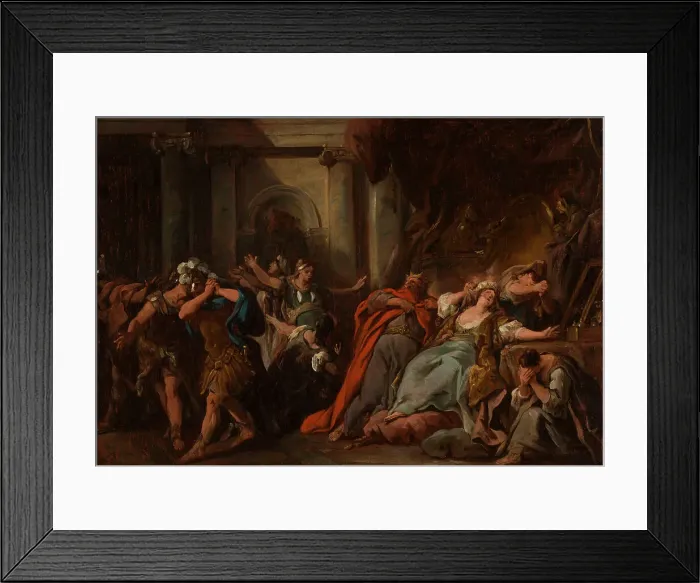 Framed Print : Créüse consumée par la robe empoisonnée, between 1742 and 1743. Creator: Jean Francois de Troy Framed Print : Créüse consumée par la robe empoisonnée, between 1742 and 1743. Creator: Jean Francois de Troy