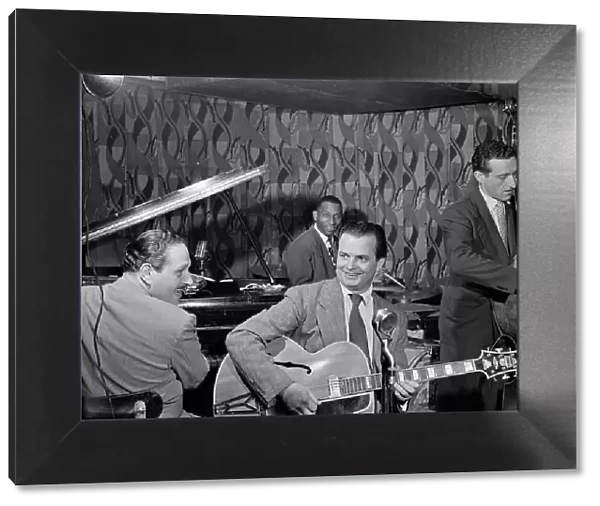 Portrait of Mike Bryan, Sanford Gold, Cozy Cole, and Jack Lesberg, Famous Door, N.Y. ca. Oct. 1947. Creator: William Paul Gottlieb