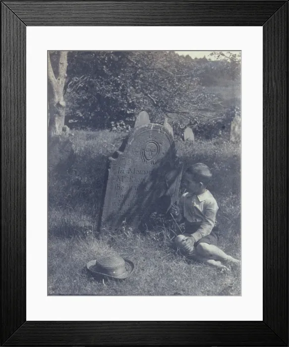 Framed Print : Old burying ground, 1892. Creator: Frances S. Allen Framed Print : Old burying ground, 1892. Creator: Frances S. Allen