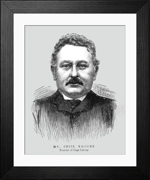 Framed Print : Mr Cecil Rhodes, Premier of Cape Colony, 1890. Creator: Unknown