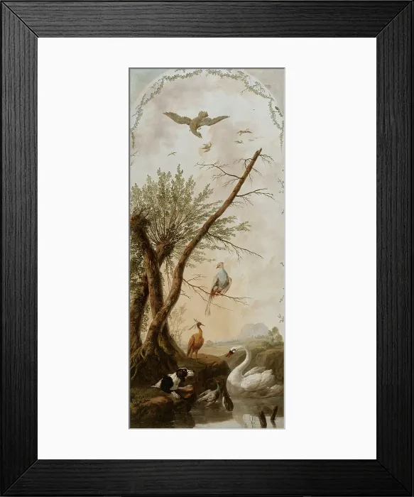 Framed Print : Panneau décoratif à sujets d'animaux, between 1765 and 1767. Creator: Jean-Baptiste Pillement Framed Print : Panneau décoratif à sujets d'animaux, between 1765 and 1767. Creator: Jean-Baptiste Pillement
