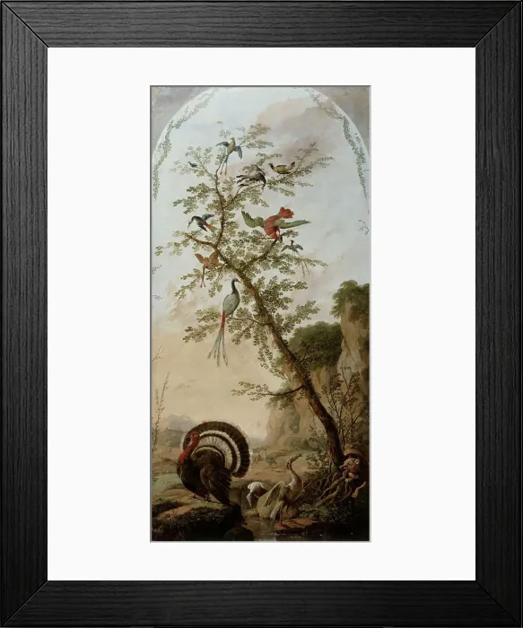 Framed Print : Panneau décoratif à sujets d'animaux, between 1765 and 1767. Creator: Jean-Baptiste Pillement Framed Print : Panneau décoratif à sujets d'animaux, between 1765 and 1767. Creator: Jean-Baptiste Pillement