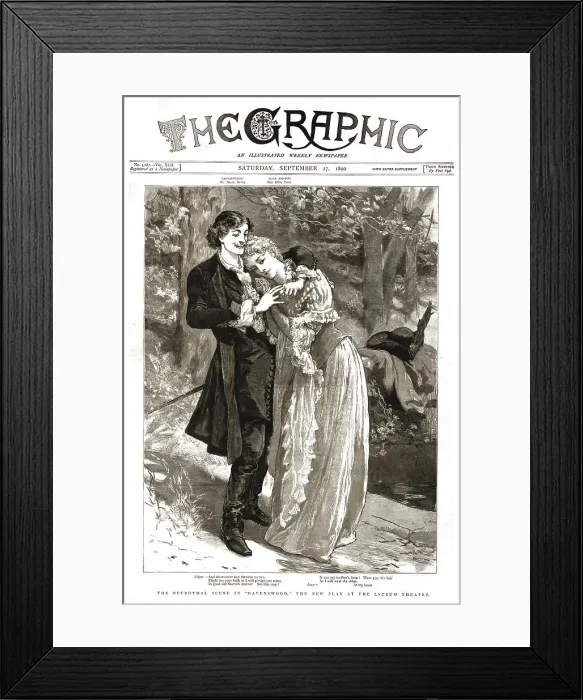 Framed Print : The Graphic, Front Cover Saturday September 27, 1890, 1890. Creator: Unknown Framed Print : The Graphic, Front Cover Saturday September 27, 1890, 1890. Creator: Unknown
