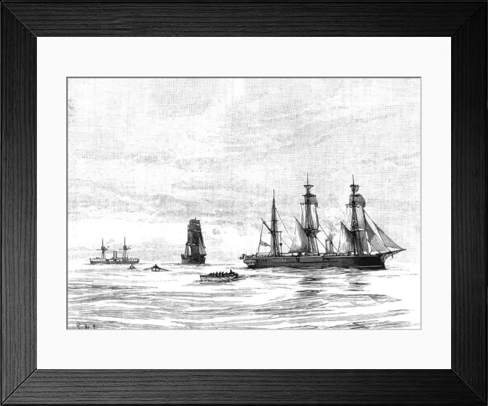 Framed Print : The Naval Manoeuvers; With the Hostile Fleet; Man Overboard, from HMS Iron Duke, 1890. Creator: Unknown. The Naval Manoeuvers; With the Hostile Fleet; Man Overboard, from HMS Iron Duke, 1890. Creator: Unknown Framed Print : The Naval Manoeuvers; With the Hostile Fleet; Man Overboard, from HMS Iron Duke, 1890. Creator: Unknown. The Naval Manoeuvers; With the Hostile Fleet; Man Overboard, from HMS Iron Duke, 1890. Creator: Unknown