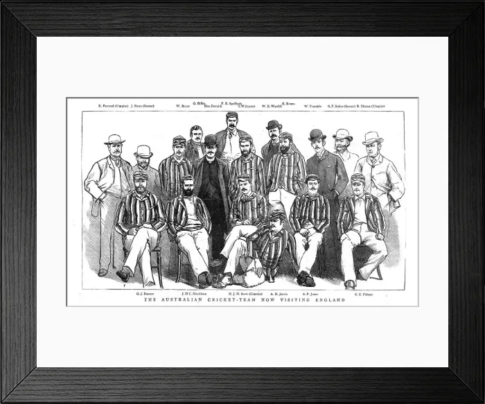 Framed Print : The Australian Cricket team visiting England, 1886. Creator: Unknown Framed Print : The Australian Cricket team visiting England, 1886. Creator: Unknown