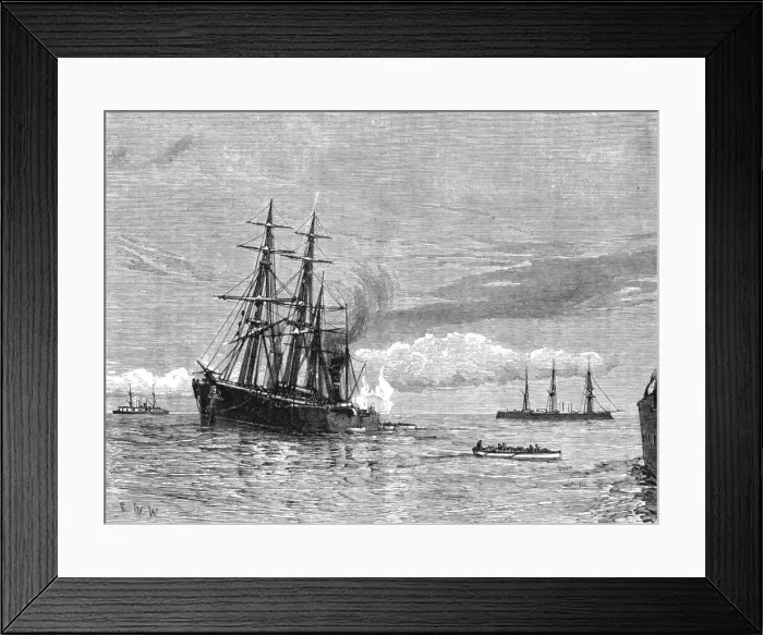 Framed Print : The Naval Manoeuvers; With the Hostile Fleet; HMS Iron Duke, Coaling in mid-Ocean, 1890. Creator: Unknown. The Naval Manoeuvers; With the Hostile Fleet; HMS Iron Duke, Coaling in mid-Ocean, 1890. Creator: Unknown Framed Print : The Naval Manoeuvers; With the Hostile Fleet; HMS Iron Duke, Coaling in mid-Ocean, 1890. Creator: Unknown. The Naval Manoeuvers; With the Hostile Fleet; HMS Iron Duke, Coaling in mid-Ocean, 1890. Creator: Unknown