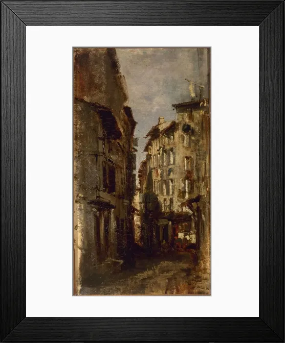 Framed Print : Vieilles maisons, between 1850 and 1900. Creator: Felix Francois Georges Philibert Ziem Framed Print : Vieilles maisons, between 1850 and 1900. Creator: Felix Francois Georges Philibert Ziem