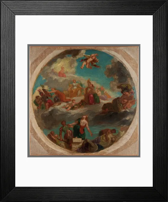 Framed Print : Esquisse pour le Salon de la Paix de l'Hôtel de Ville de Paris : La paix vient... c.1852-1854. Creator: Pierre Andrieu Framed Print : Esquisse pour le Salon de la Paix de l'Hôtel de Ville de Paris : La paix vient... c.1852-1854. Creator: Pierre Andrieu