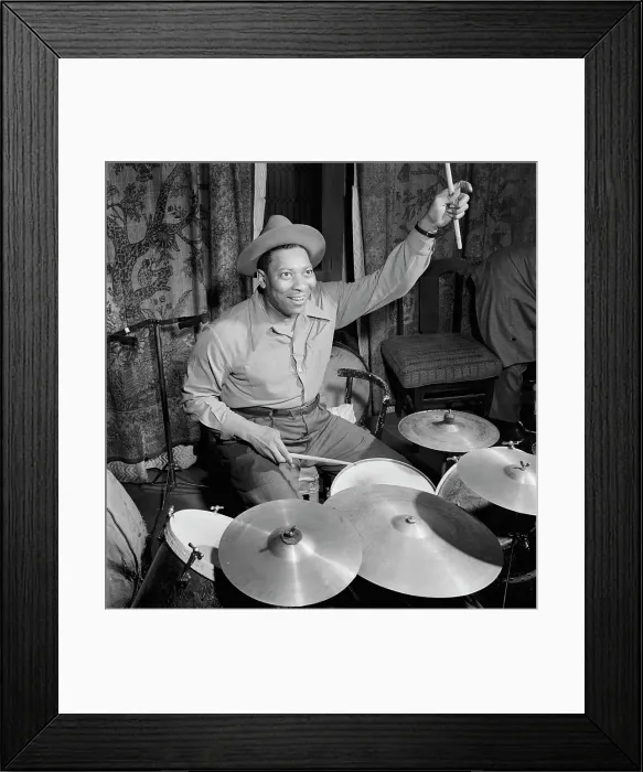 Framed Print : Portrait of Sid Catlett, New York, N.Y. ca. Mar. 1947. Creator: William Paul Gottlieb Framed Print : Portrait of Sid Catlett, New York, N.Y. ca. Mar. 1947. Creator: William Paul Gottlieb