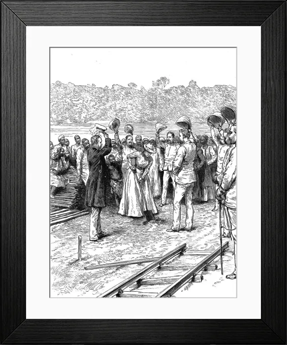 Framed Print : The Turning of the First Sod of the Imperial British East Africa Company's Railway, which is to ex Creator: Unknown Framed Print : The Turning of the First Sod of the Imperial British East Africa Company's Railway, which is to ex Creator: Unknown