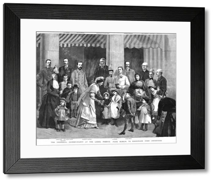 Framed Print : The Viceregal garden-party at the Lodge, Phoenix Park, Dublin, 1886. Creator: Unknown Framed Print : The Viceregal garden-party at the Lodge, Phoenix Park, Dublin, 1886. Creator: Unknown