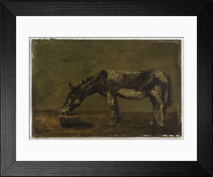 Framed Print : L'âne, between 1862 and 1863. Creator: Gustave Courbet Framed Print : L'âne, between 1862 and 1863. Creator: Gustave Courbet