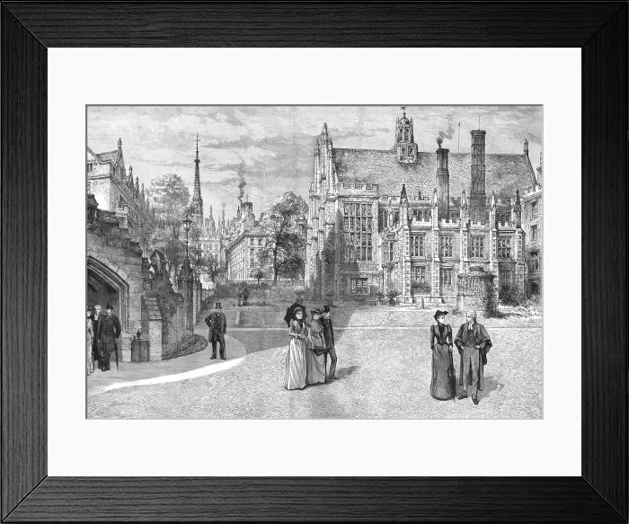 Framed Print : Picturesque London -- The Middle Temple Hall and Gardens, 1890. Creators: HW Brewer, Edward Killingworth Johnson Framed Print : Picturesque London -- The Middle Temple Hall and Gardens, 1890. Creators: HW Brewer, Edward Killingworth Johnson
