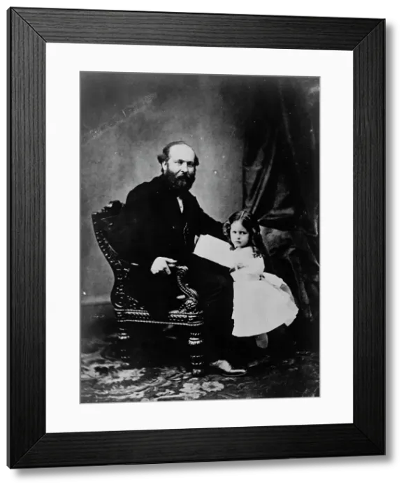 Framed Print : Little Mollie Garfield & her father, c1865, printed later?. Creator: Mathew Brady. Little Mollie Garfield & her father, c1865, printed later?. Creator: Mathew Brady Framed Print : Little Mollie Garfield & her father, c1865, printed later?. Creator: Mathew Brady. Little Mollie Garfield & her father, c1865, printed later?. Creator: Mathew Brady