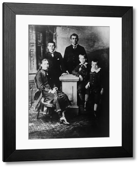 Framed Print : The Garfield children, c1881, printed later?. Creator: Mathew Brady Framed Print : The Garfield children, c1881, printed later?. Creator: Mathew Brady