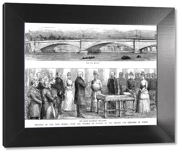 The Opening of the new bridge over the Thames at Putney by the Prince and Princess of Wales, 1886. Creator: Unknown