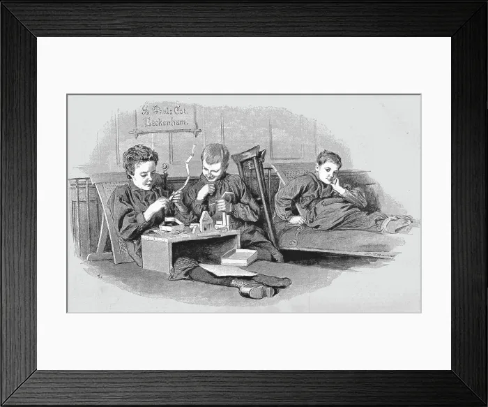 Framed Print : The Alexandra Hospital for Children with Hip Disease; The Edinburgh Ward -- Young Convalescents, Creator: Unknown Framed Print : The Alexandra Hospital for Children with Hip Disease; The Edinburgh Ward -- Young Convalescents, Creator: Unknown