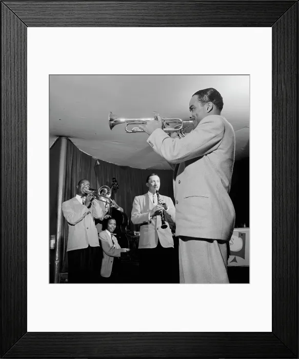 Framed Print : Portrait of Ted Kelly, Kenny Kersey, Benny Fonville, (Scoville)...Café Society (Downtown), NY, 1947. Creator: William Paul Gottlieb Framed Print : Portrait of Ted Kelly, Kenny Kersey, Benny Fonville, (Scoville)...Café Society (Downtown), NY, 1947. Creator: William Paul Gottlieb