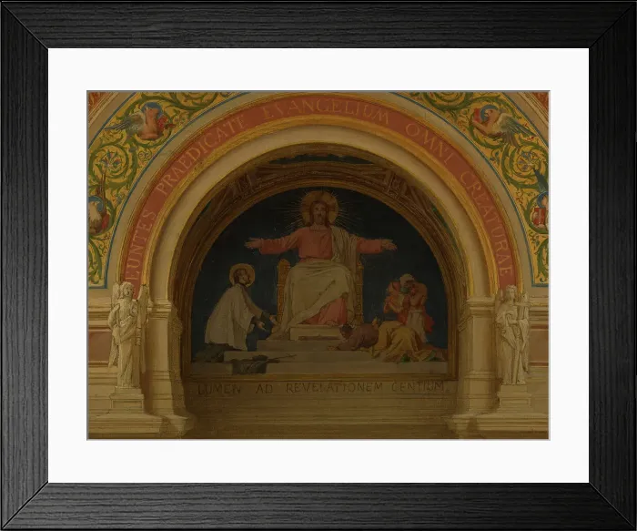 Framed Print : Esquisse pour l'église Saint-François-Xavier : Le Christ lumière des nations, c.1871 - 1875. Creator: Alexandre-Dominique Denuelle. Esquisse pour l'église Saint-François-Xavier Framed Print : Esquisse pour l'église Saint-François-Xavier : Le Christ lumière des nations, c.1871 - 1875. Creator: Alexandre-Dominique Denuelle. Esquisse pour l'église Saint-François-Xavier