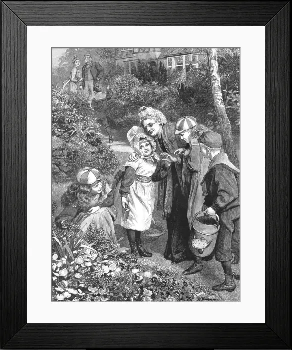 Framed Print : Grandmothers Visit to The Childrens Garden, 1890. Creator: Robert Barnes. Grandmothers Visit to The Childrens Garden, 1890. Creator: Robert Barnes Framed Print : Grandmothers Visit to The Childrens Garden, 1890. Creator: Robert Barnes. Grandmothers Visit to The Childrens Garden, 1890. Creator: Robert Barnes