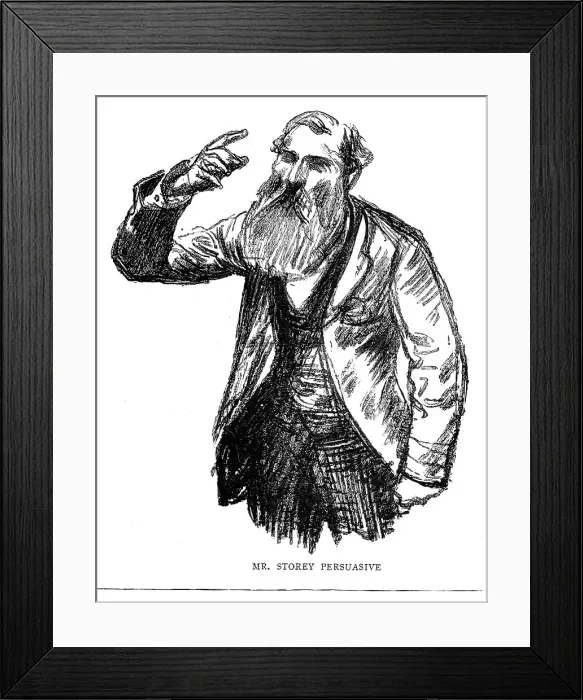 Framed Print : The Home Rule debate in the House of Commons, Mr Storey persuasive, 1886. Creator: Unknown Framed Print : The Home Rule debate in the House of Commons, Mr Storey persuasive, 1886. Creator: Unknown