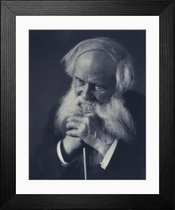 Framed Print : Elderly man clasping a cane(?), head-and-shoulders portrait, c1900. Creator: Horace L Bundy Framed Print : Elderly man clasping a cane(?), head-and-shoulders portrait, c1900. Creator: Horace L Bundy