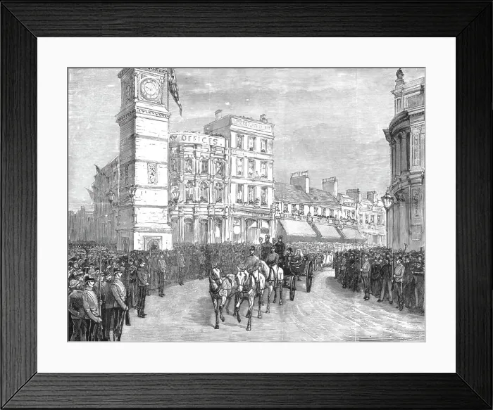 Framed Print : The National Armada Tercentenary Commemoration Memorial at Plymouth; The Civic Procession passing Creator: Unknown Framed Print : The National Armada Tercentenary Commemoration Memorial at Plymouth; The Civic Procession passing Creator: Unknown