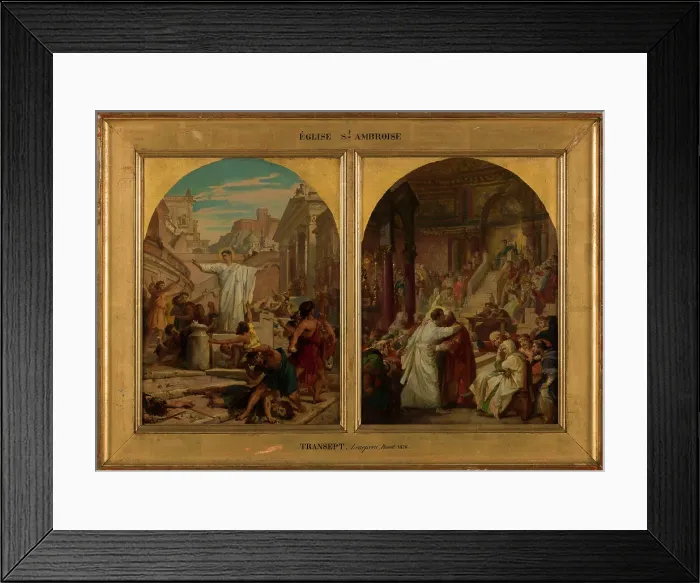 Framed Print : Esquisse pour l'église Saint-Ambroise : saint Augustin, au concile de Carthage... c.1873-1875. Creator: Jules Eugene Lenepveu Framed Print : Esquisse pour l'église Saint-Ambroise : saint Augustin, au concile de Carthage... c.1873-1875. Creator: Jules Eugene Lenepveu